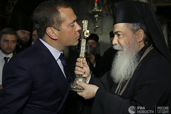 Дмитрий Медведев посетил Сергиевское подворье в Иерусалиме