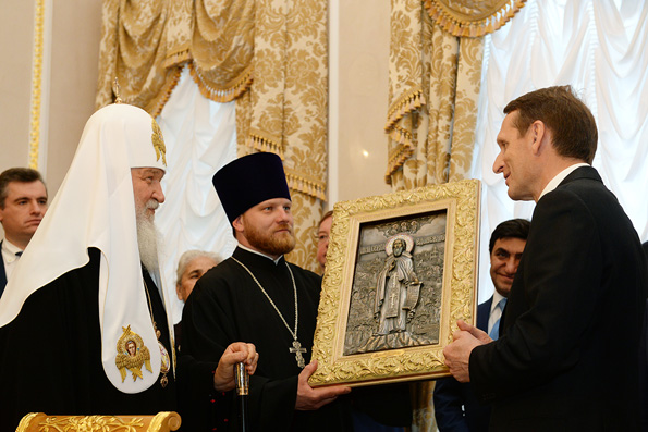 Патриарх Кирилл и Сергей Нарышкин открыли Дом Российского исторического общества